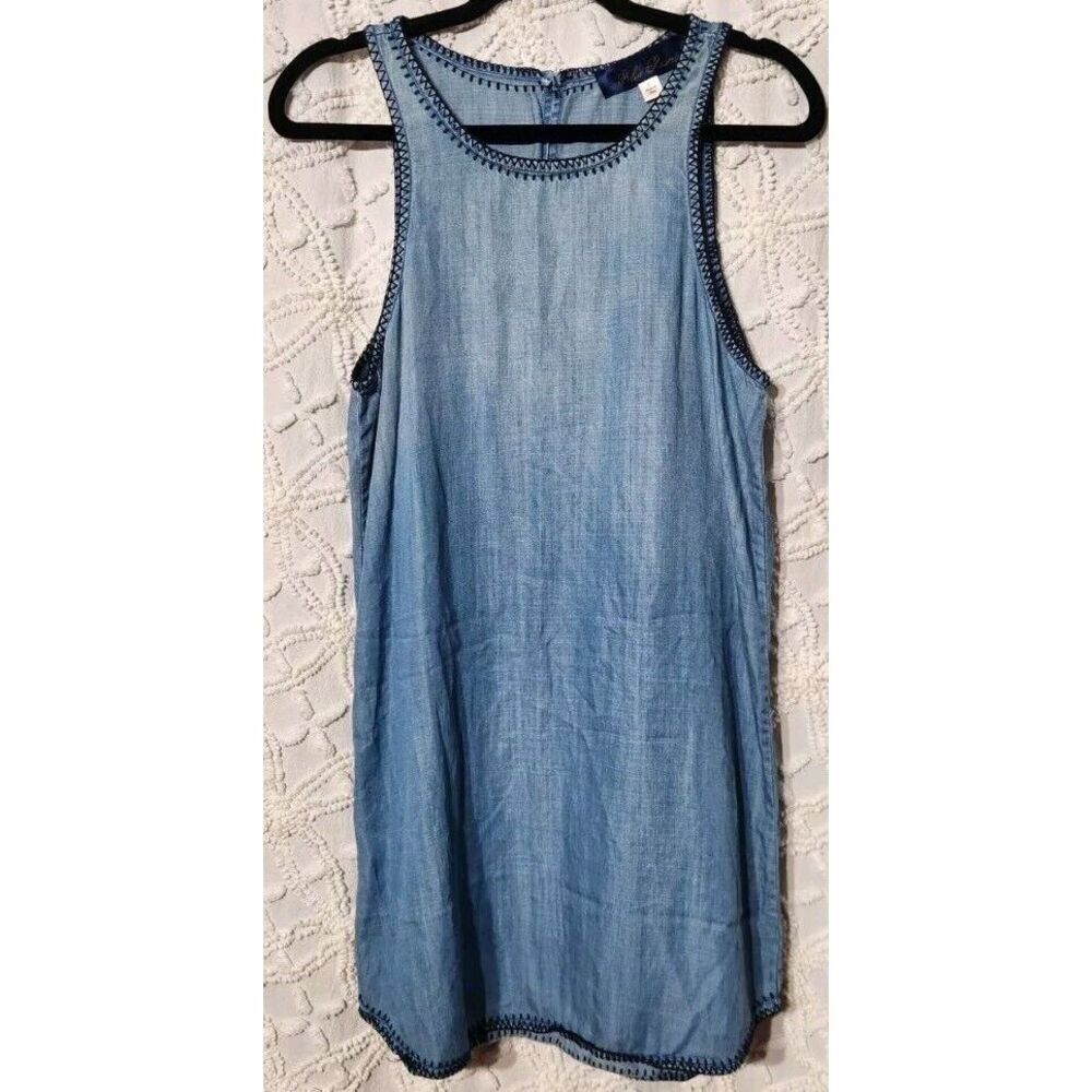 Blue Rain Dress Womens S Chambray Beachy Lightweight Denim Capsule Modest Church